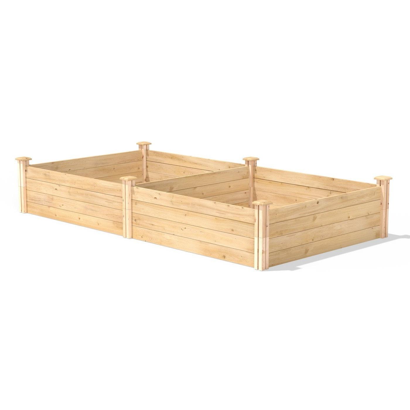 4 ft x 8 ft Cedar Wood Raised Garden Bed - Made in USA - PRHOMZ