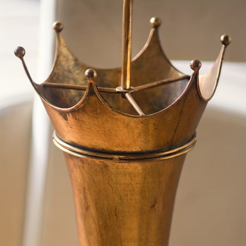 Antique Style Brass Crown Umbrella Stand
