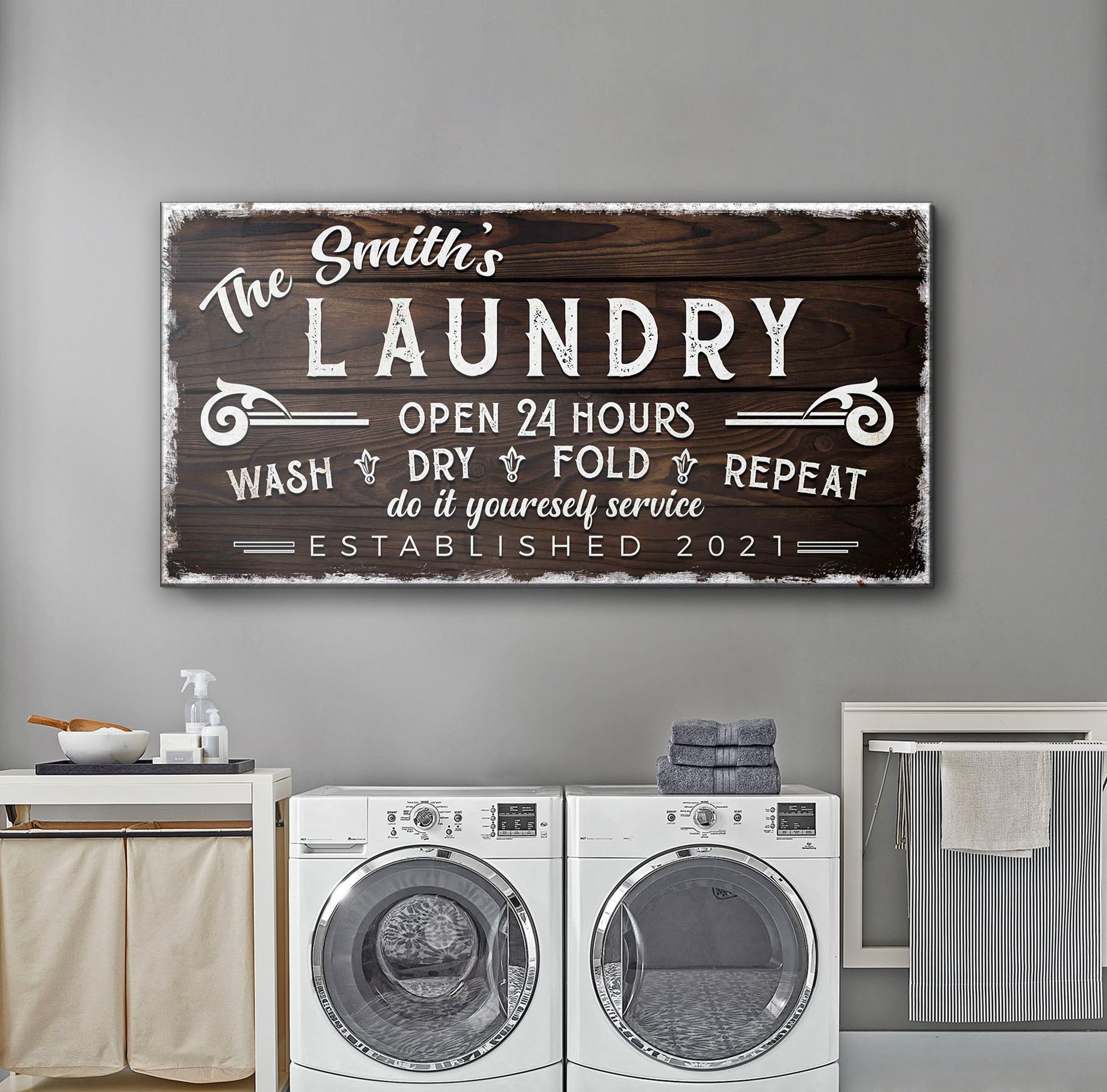 Personalized Laundry Room Sign III