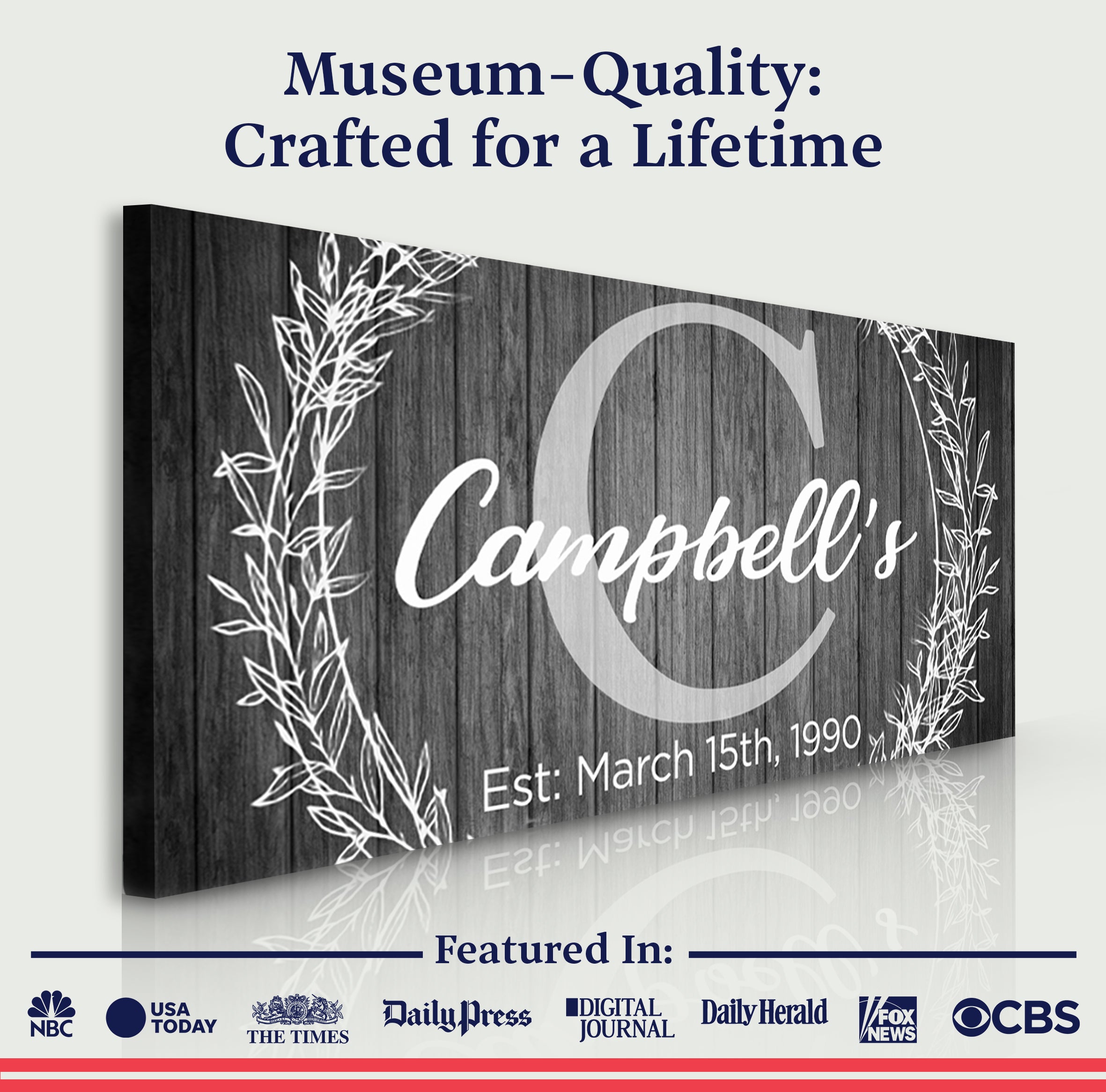 Family Name Sign - Monogram Sign