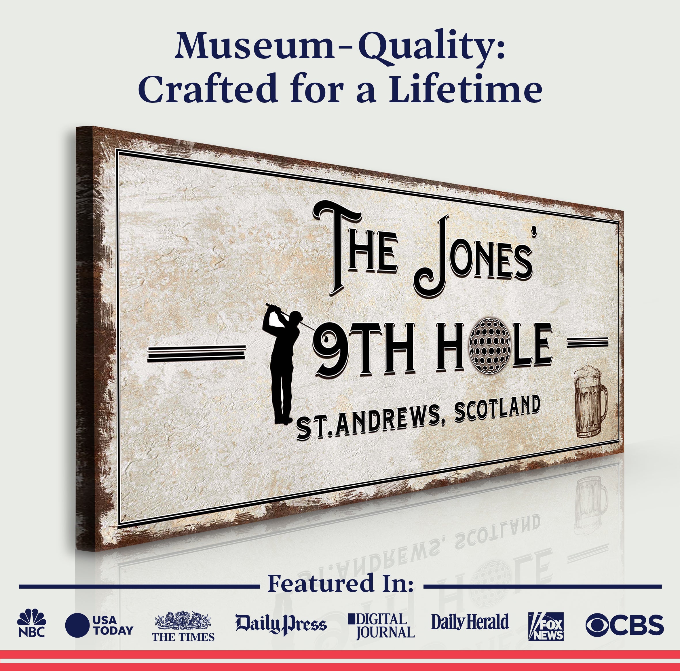 19th Hole Golf Personalized Sign