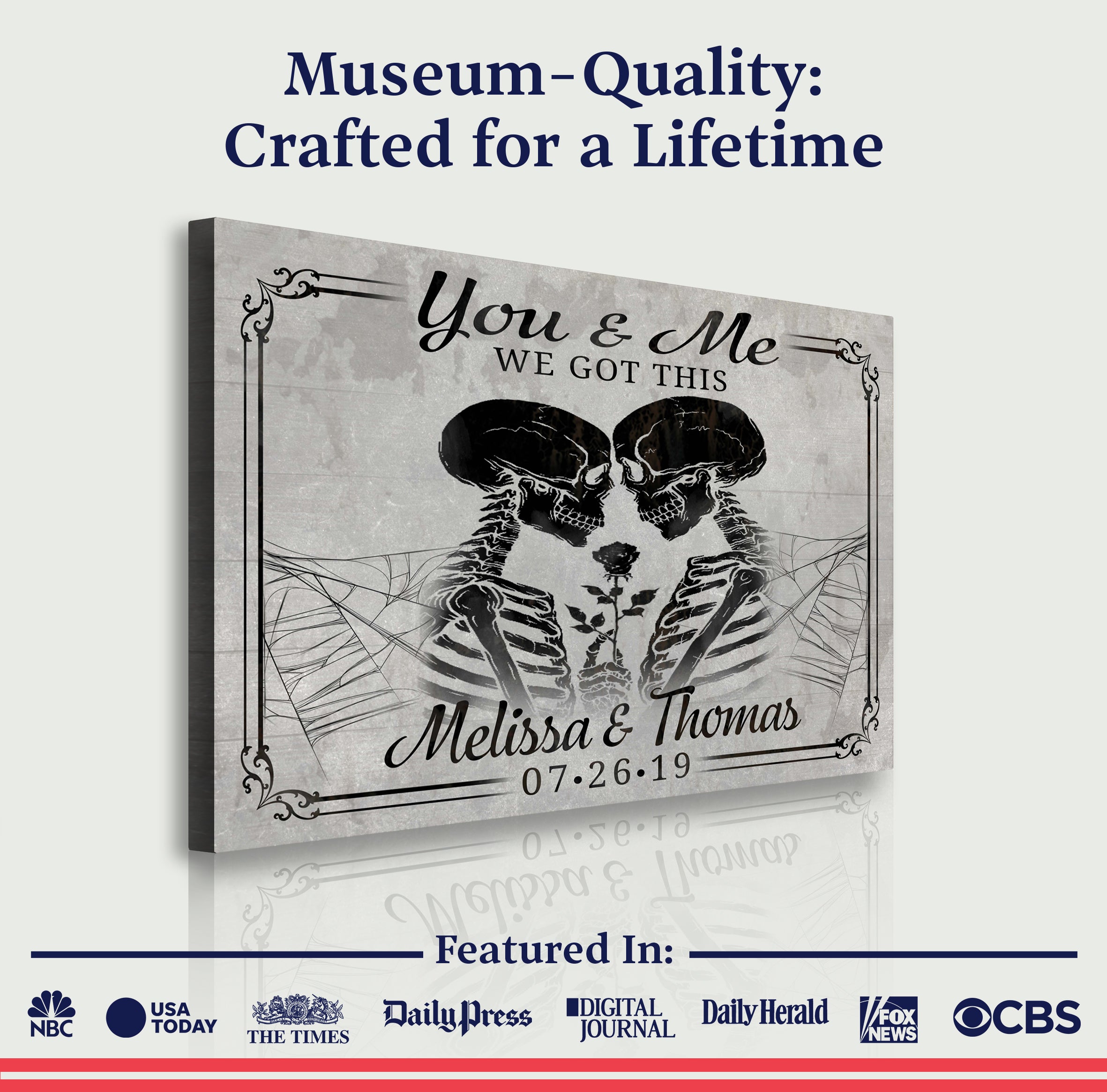 We Got This Skeleton Couple Sign V