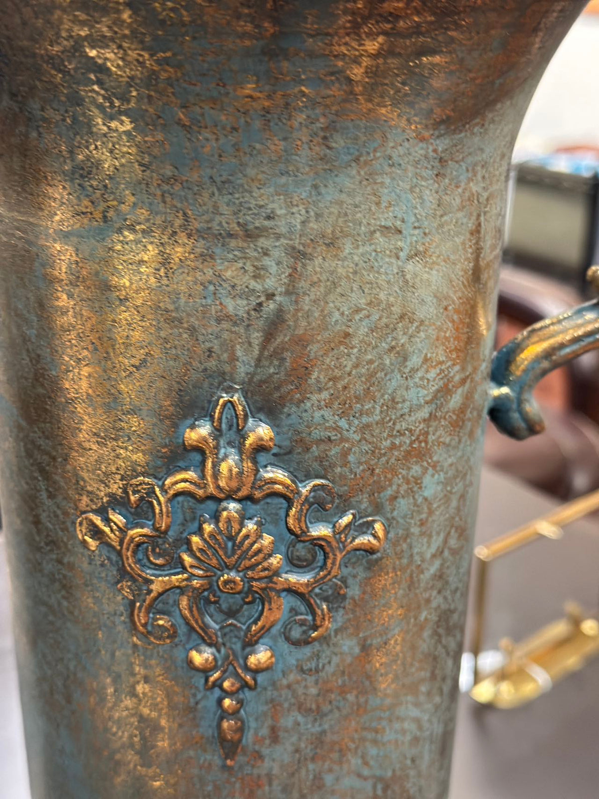 Gold Trophy Vase with Handles