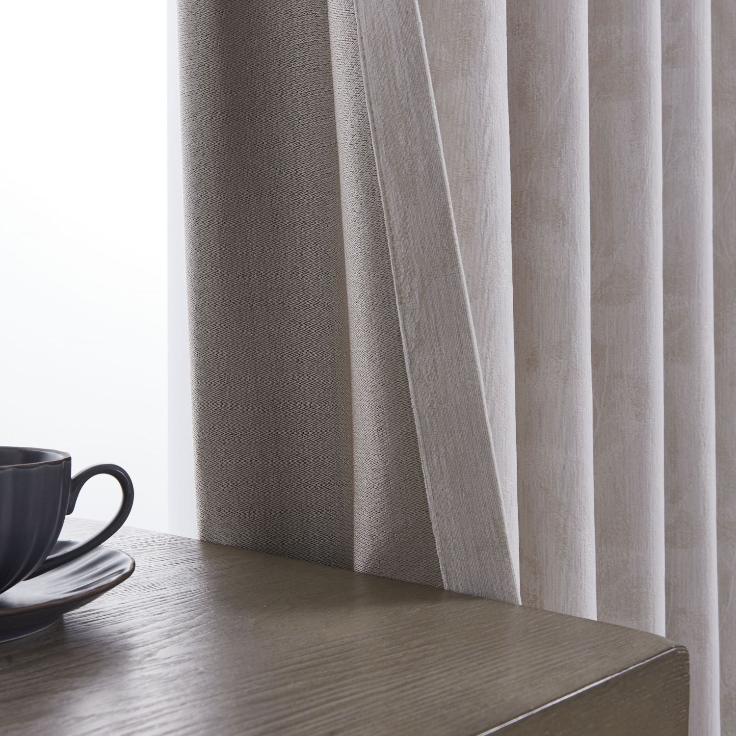 Iris Chenille-like Subtle Damask Curtains
