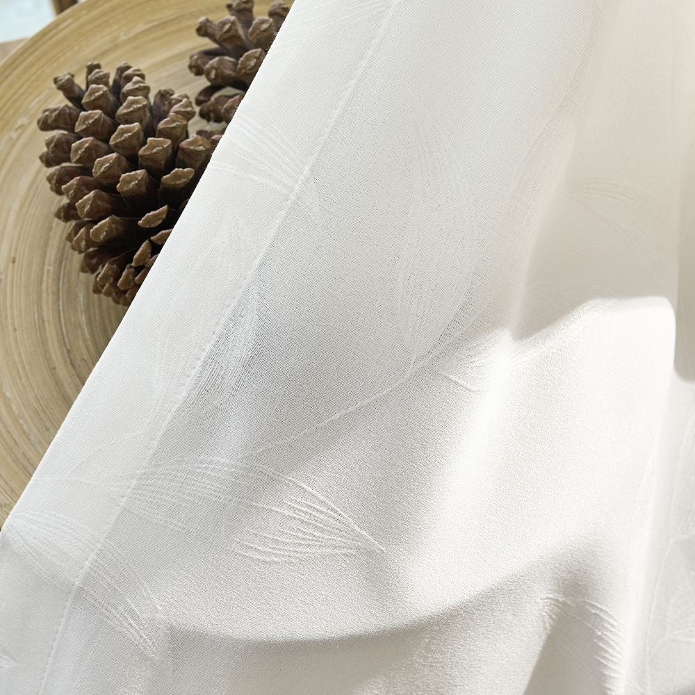 Ivy Vine Leaf Cotton Sheer Curtains