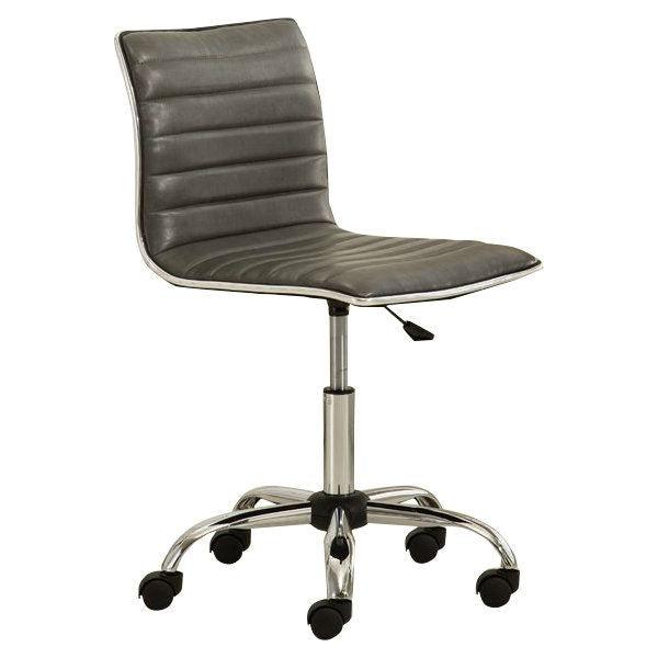Heavy Duty Gray Channel-Tufted Conference Chair - PRHOMZ