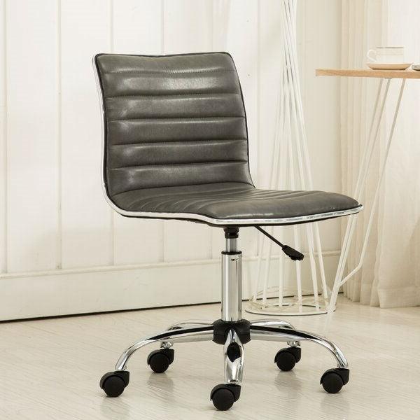 Heavy Duty Gray Channel-Tufted Conference Chair - PRHOMZ