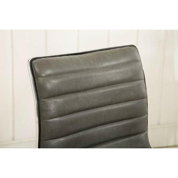 Heavy Duty Gray Channel-Tufted Conference Chair - PRHOMZ
