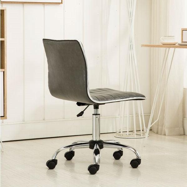 Heavy Duty Gray Channel-Tufted Conference Chair - PRHOMZ