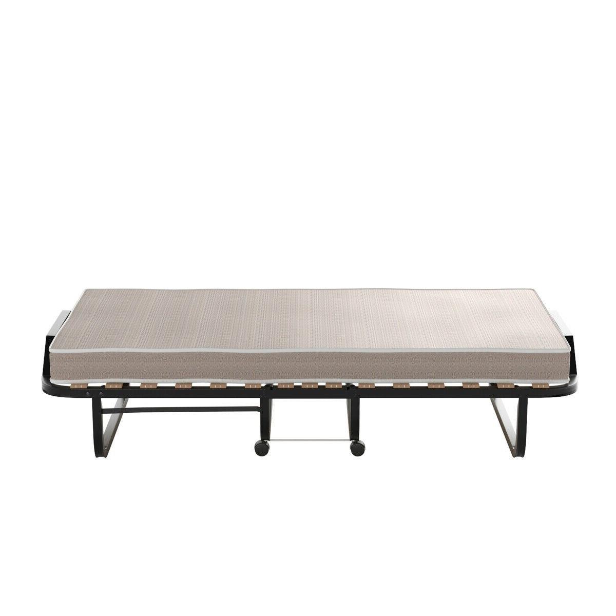 Rollaway Bed with Casters Wheels and Folding Memory Foam Mattress - PRHOMZ