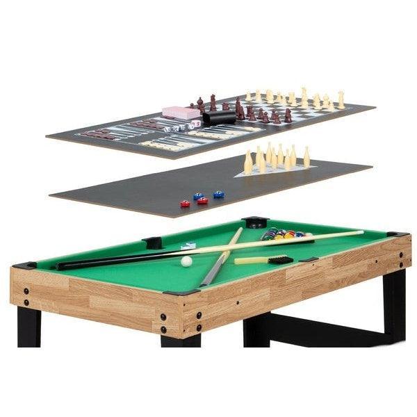 10-in-1 Combo Game Room Table Set Pool, Foosball, Ping Pong, Chess - PRHOMZ