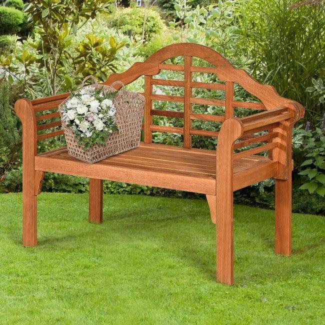 FarmHome Folding 2 Seater Garden Eucalyptus Bench - PRHOMZ