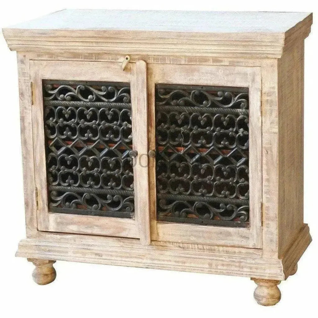 Jartha Iron Lace Doors Accent Cabinet