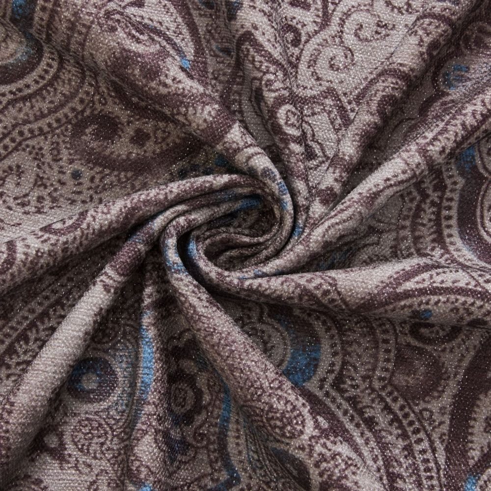 Jules Dark Purple Damask Curtains