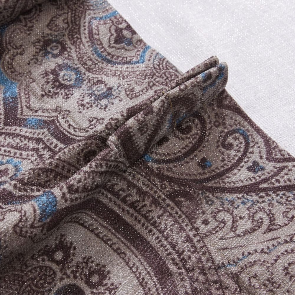 Jules Dark Purple Damask Curtains
