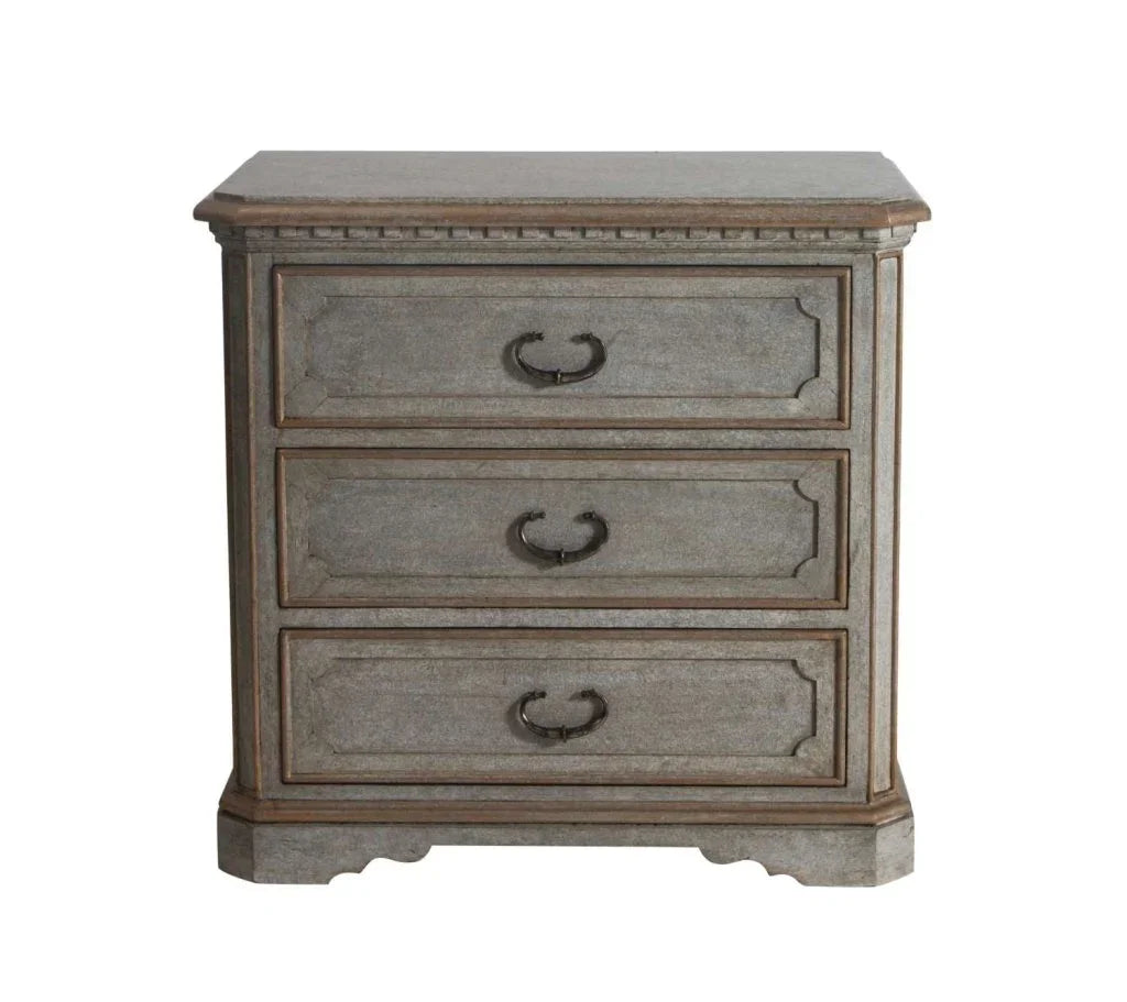 Julien Three Drawer Wood Nightstand