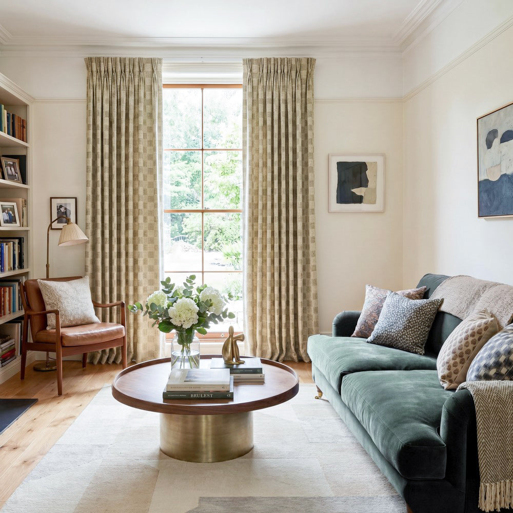 Juniper Woven Textured Plaid Curtains
