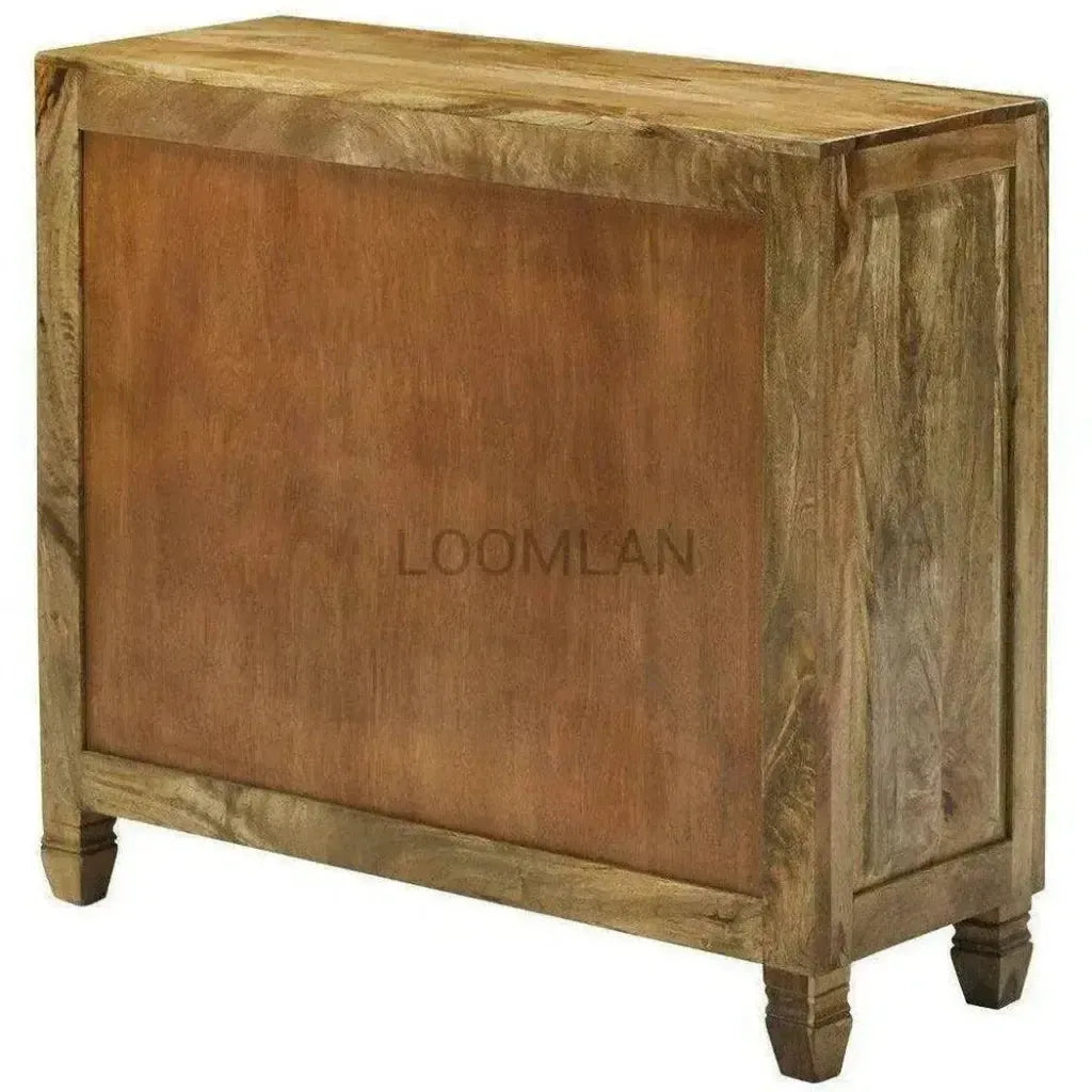 Juvira Reclaimed Wood Silver Doors Accent Cabinet