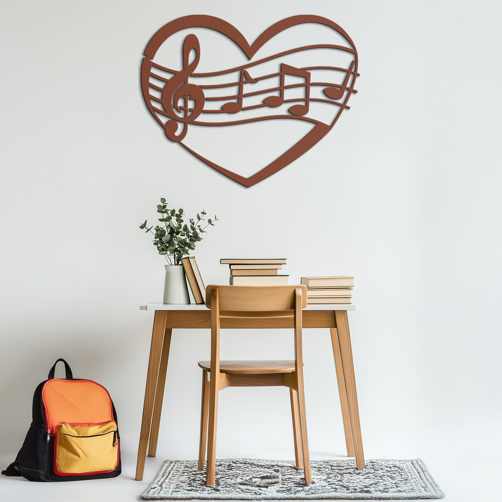Musical Heart Metal Wall Art - Music Lover’s Home Decor- KAF256