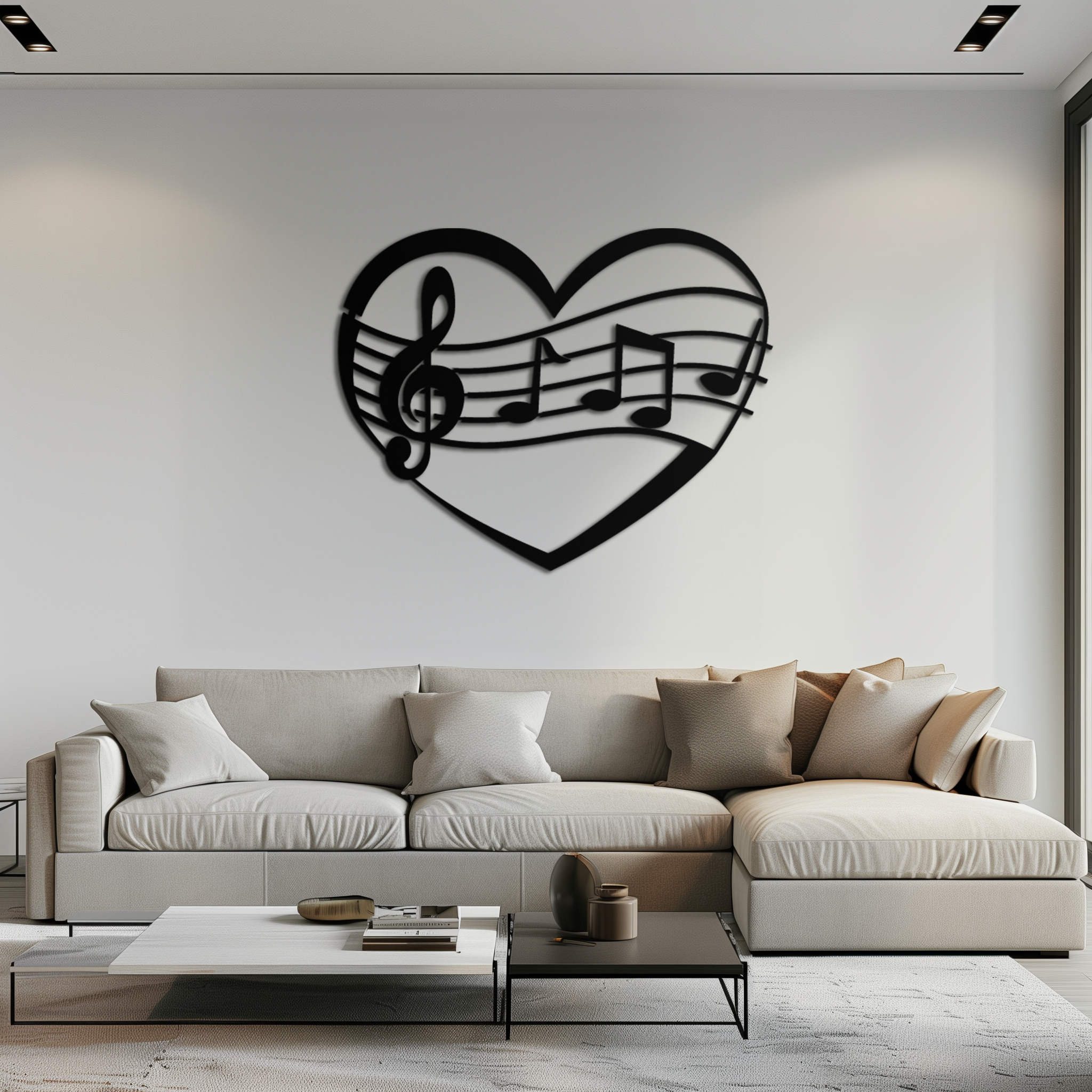 Musical Heart Metal Wall Art - Music Lover’s Home Decor- KAF256