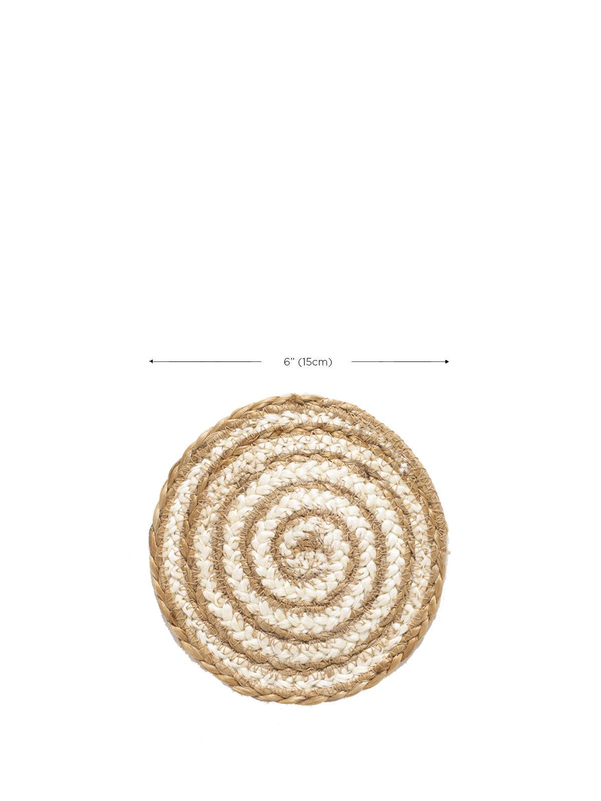 Kata Spiral Coaster Trivet - Natural (Set of 4) - PRHOMZ