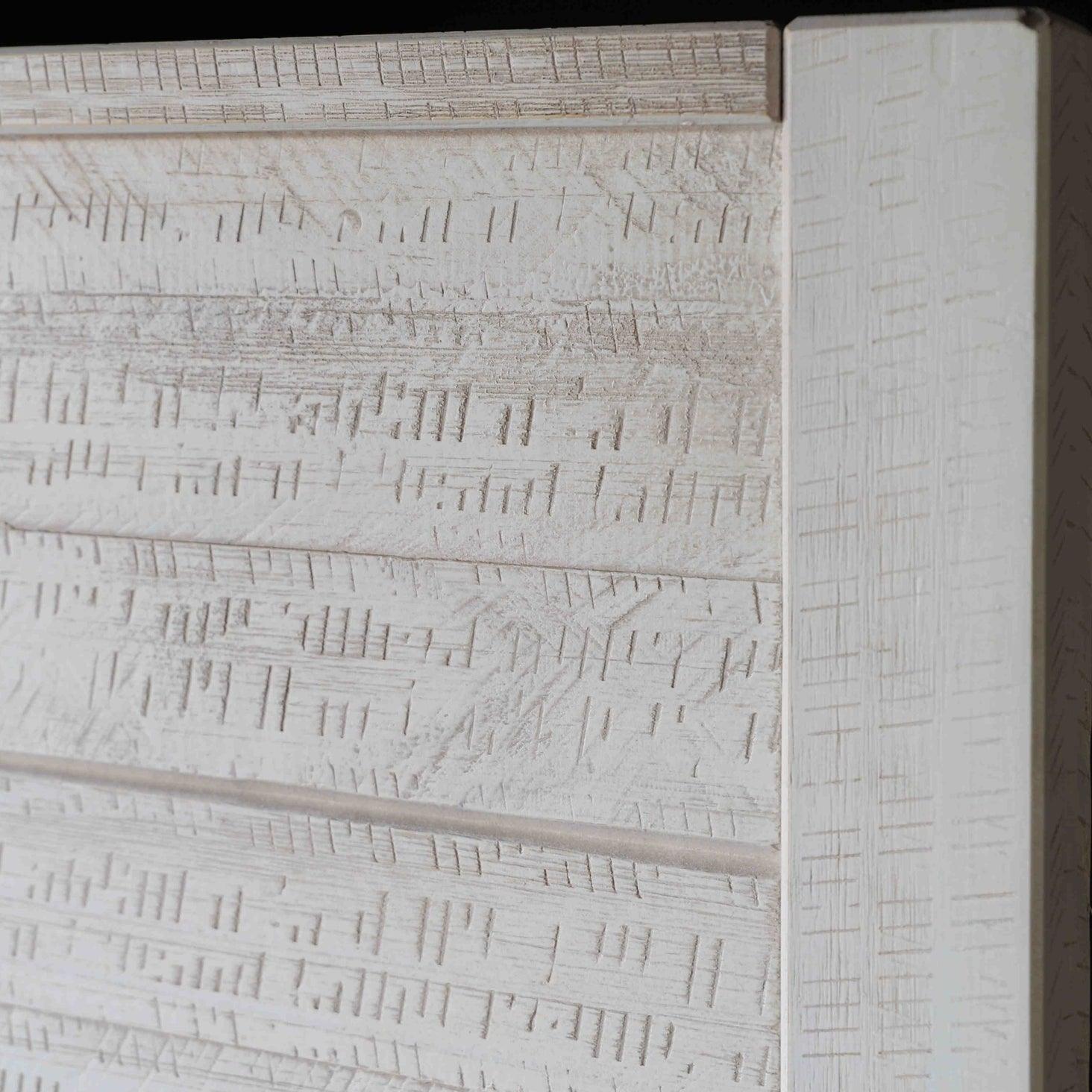 FarmHome Off White Solid Pine Platform Bed in King Size - PRHOMZ