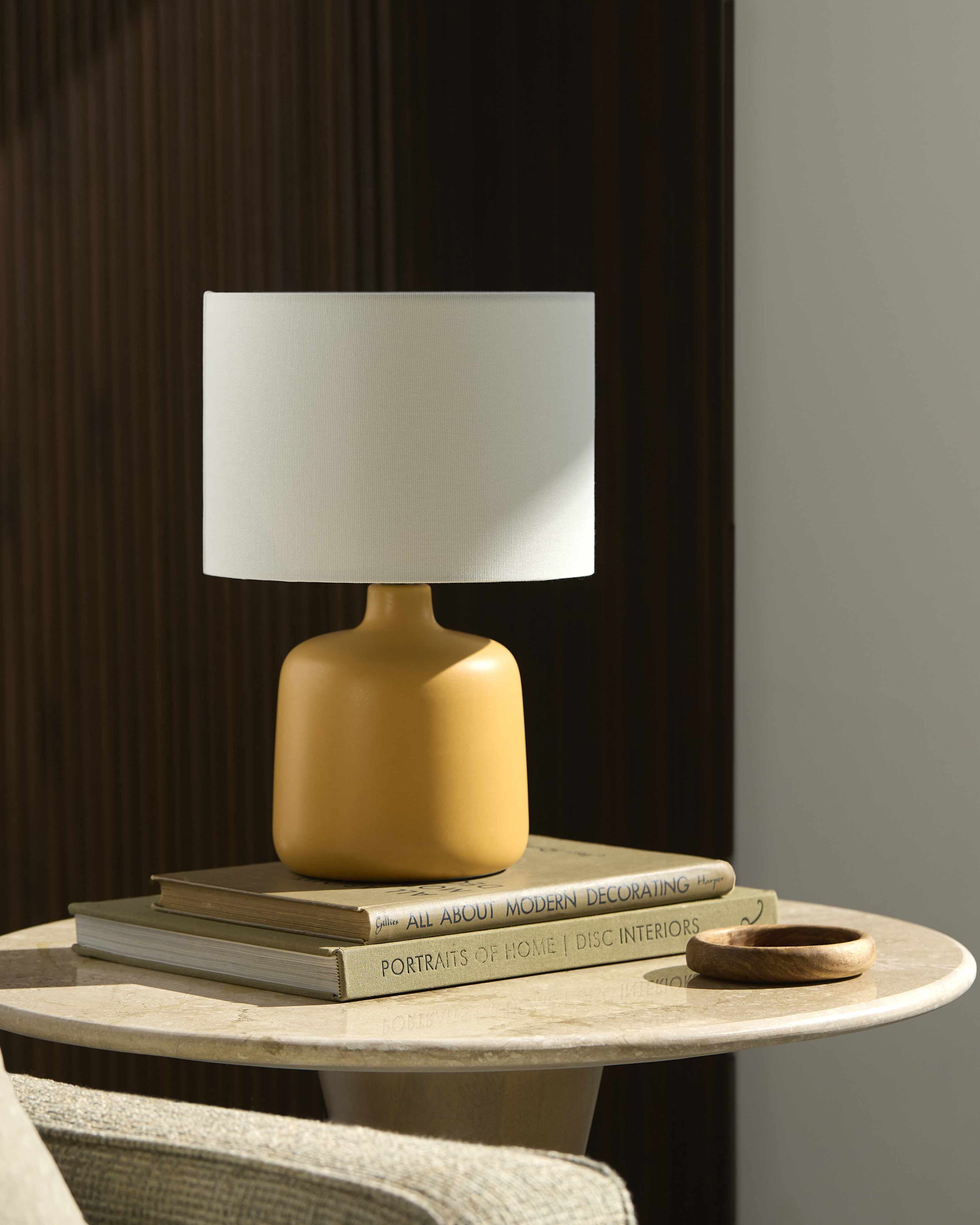Khirkiyan Yellow Table Lamp-0