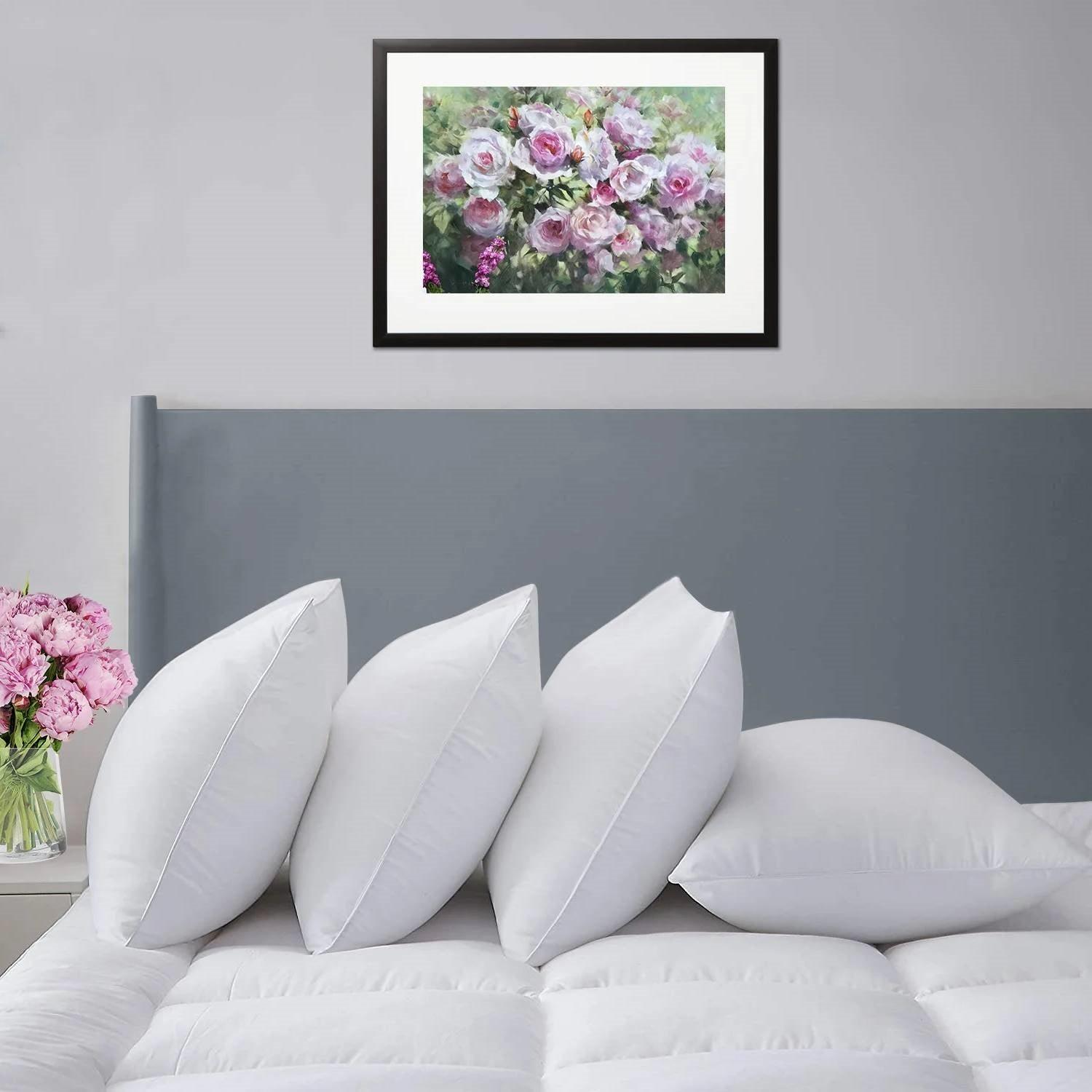 Set of 4 - King size Down Alternative Pillows - Machine Washable - PRHOMZ