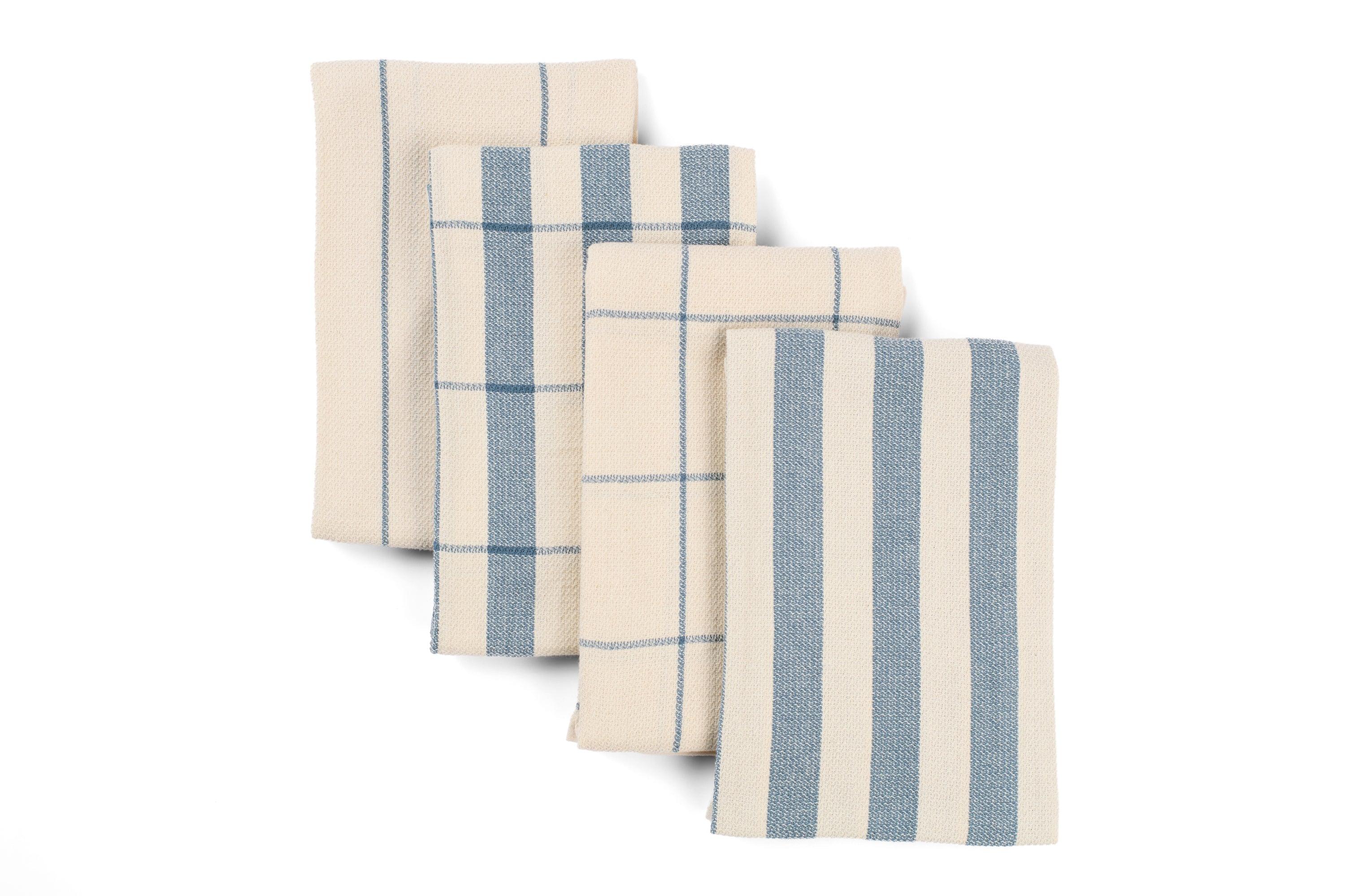 Kitchen Towels Set of 4, Reusable Dish Rags, Ecofriendly Cotton Tea Towels - PRHOMZ
