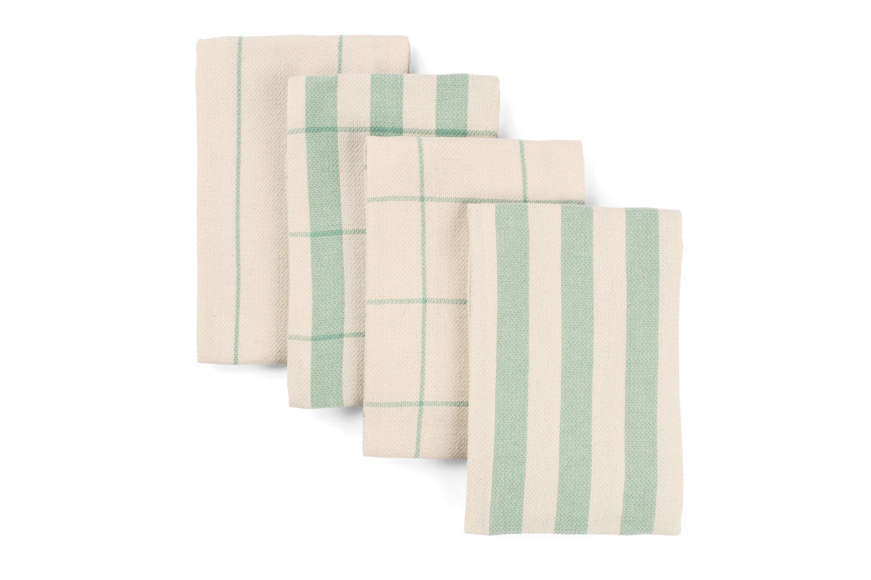Kitchen Towels Set of 4, Reusable Dish Rags, Ecofriendly Cotton Tea Towels - PRHOMZ