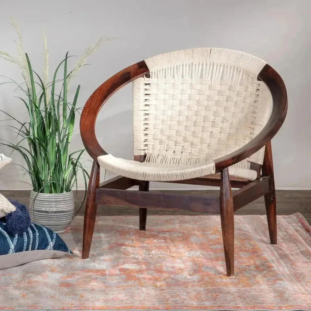 Kareth Brown Barrel Accent Chair