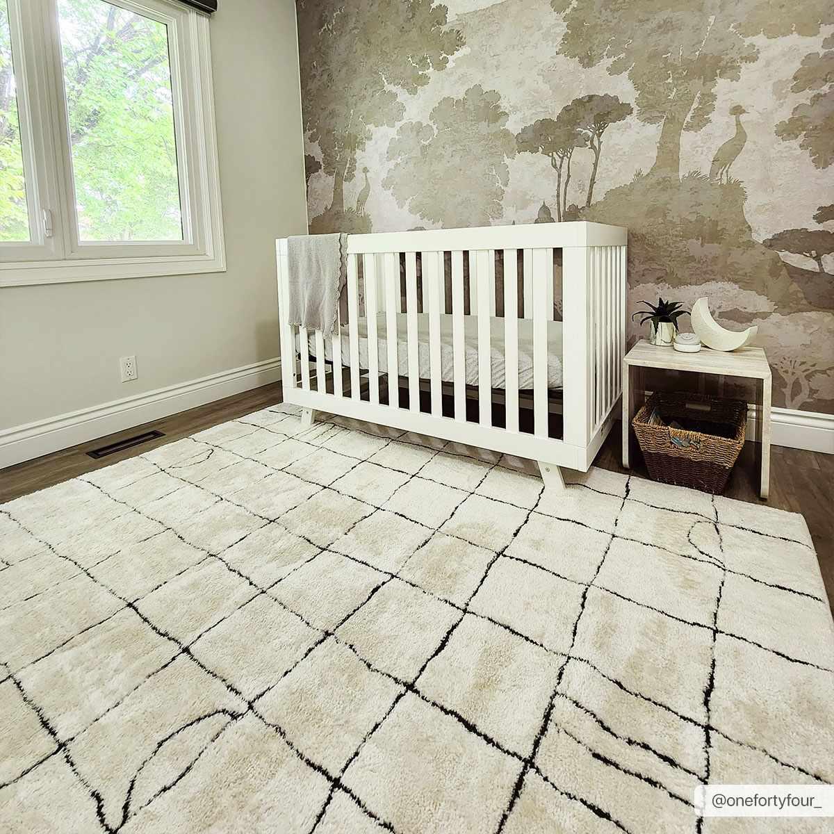 Keanu Off-White Grid Shag Rug - Limited Edition - PRHOMZ