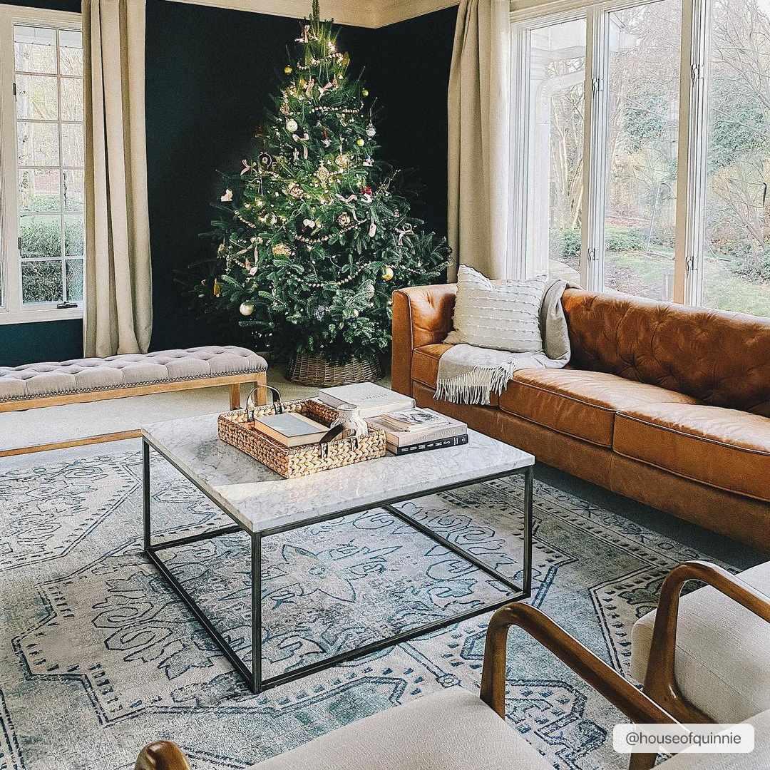 Kenmare Blue Medallion Rug - Clearance - PRHOMZ