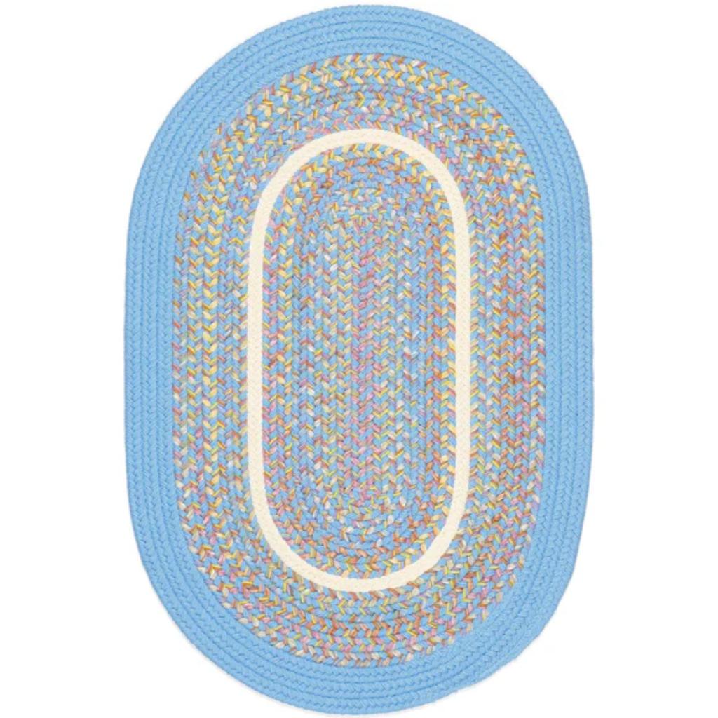 Kids' Isle Braided Oval Reversible Area Rugs
