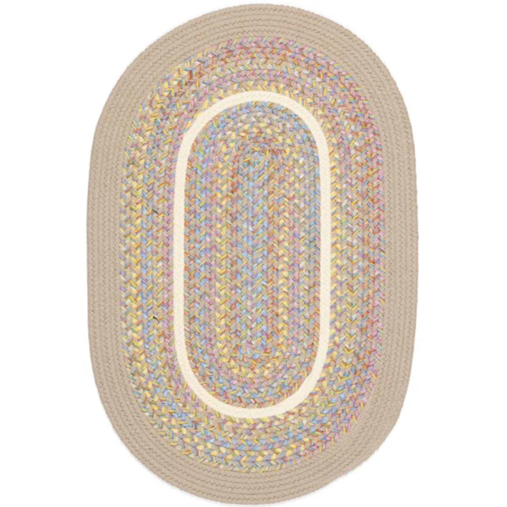 Kids' Isle Braided Oval Reversible Area Rugs