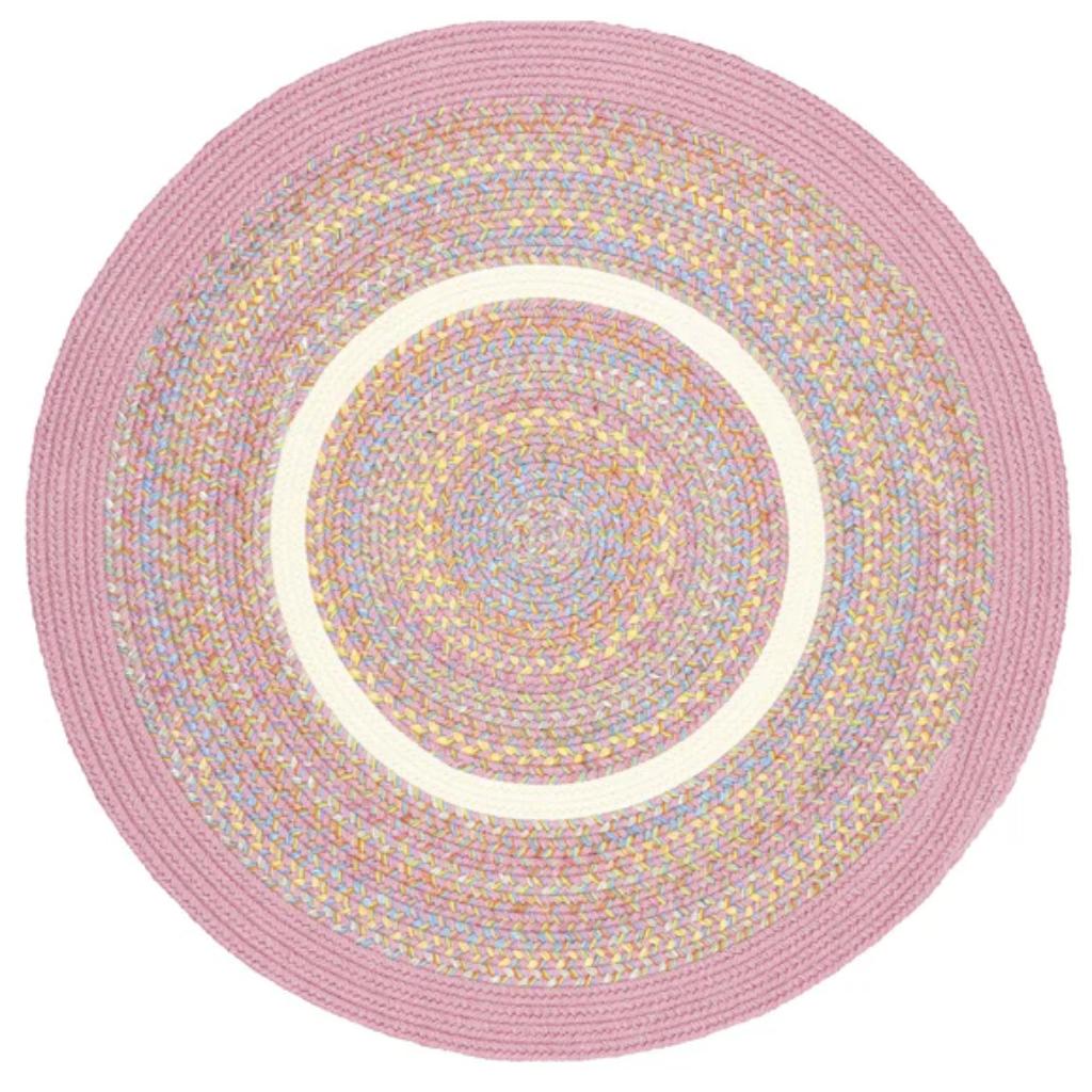 Kids' Isle Braided Round Reversible Area Rugs