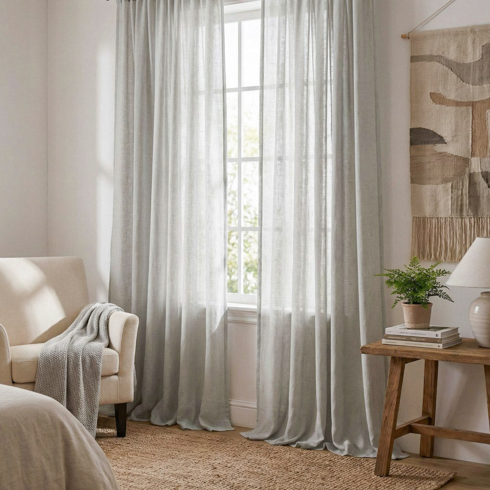 Kodi Light Filtering Linen Sheer Curtains