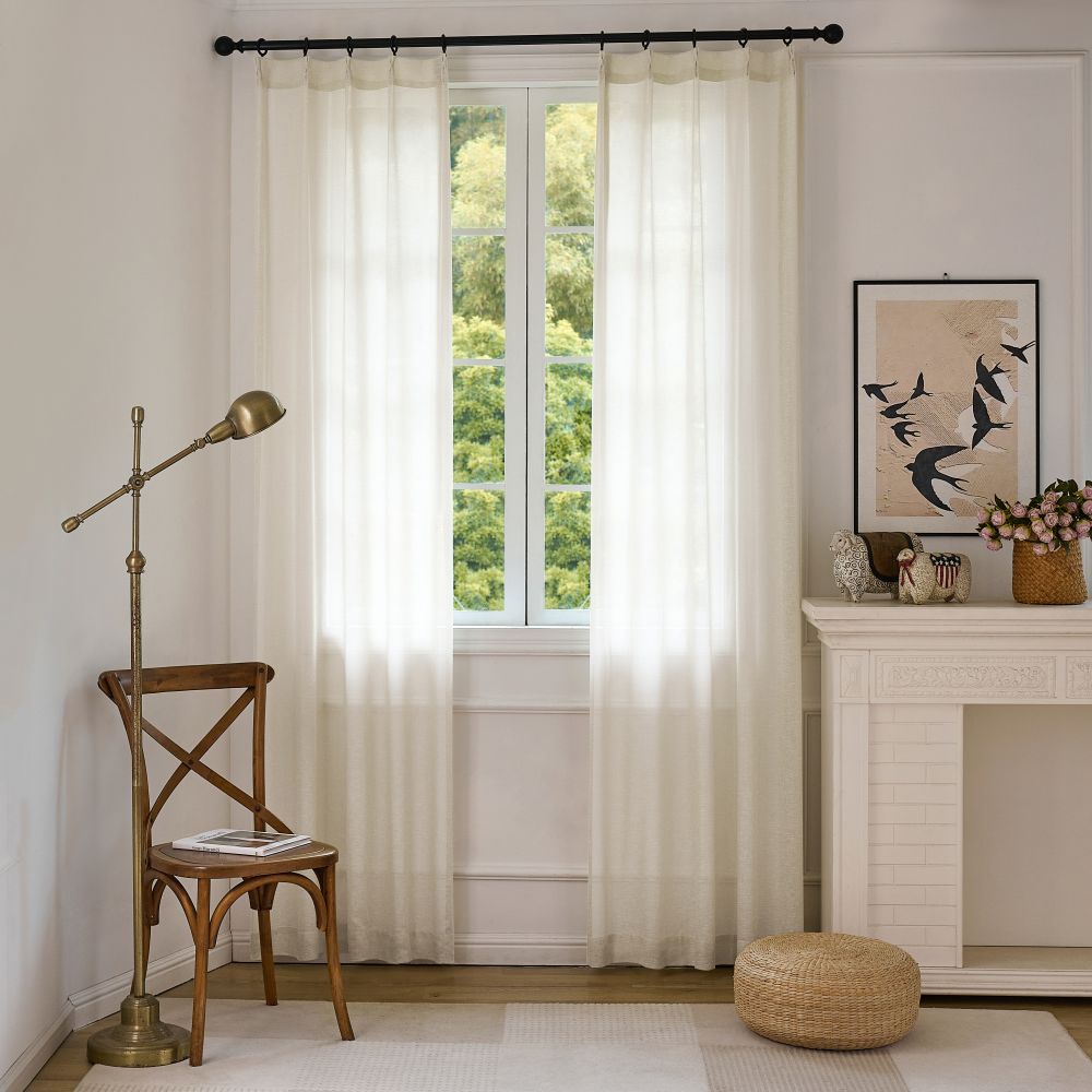 Kodi Light Filtering Linen Sheer Curtains