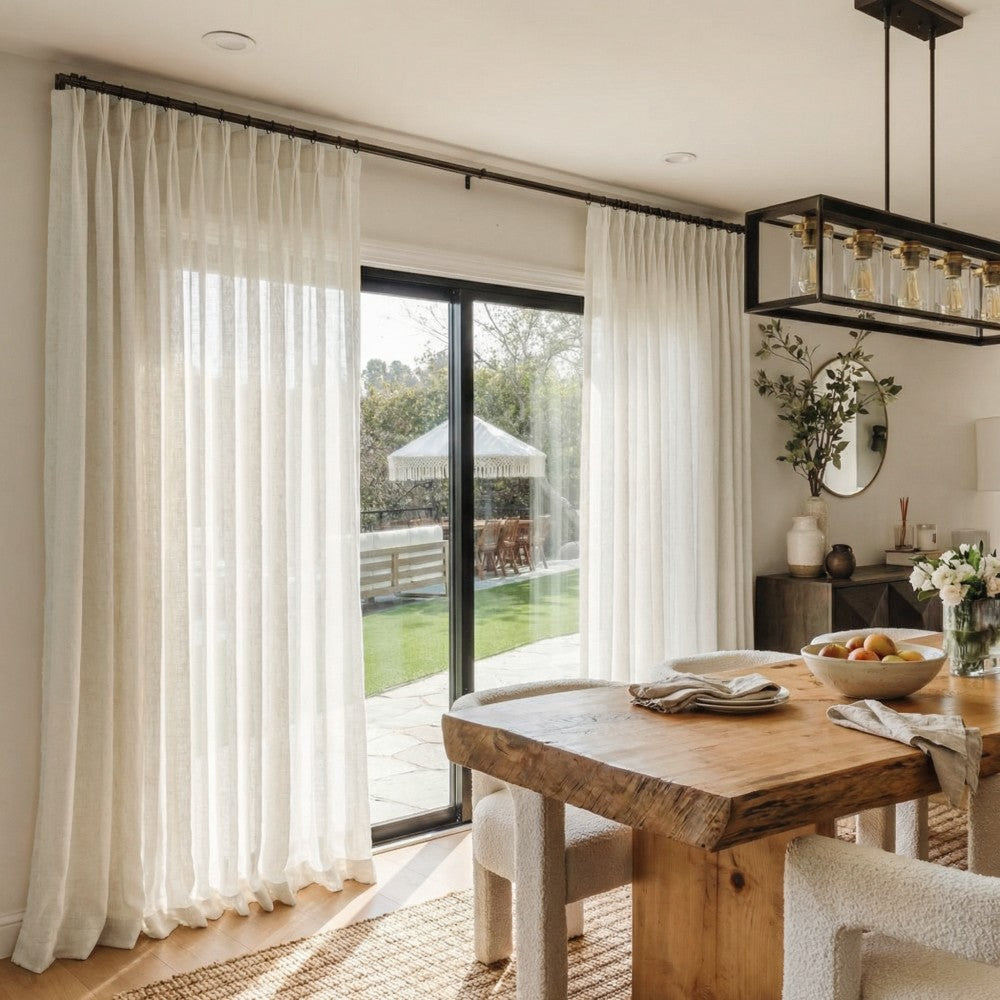 Kodi Light Filtering Linen Sheer Curtains
