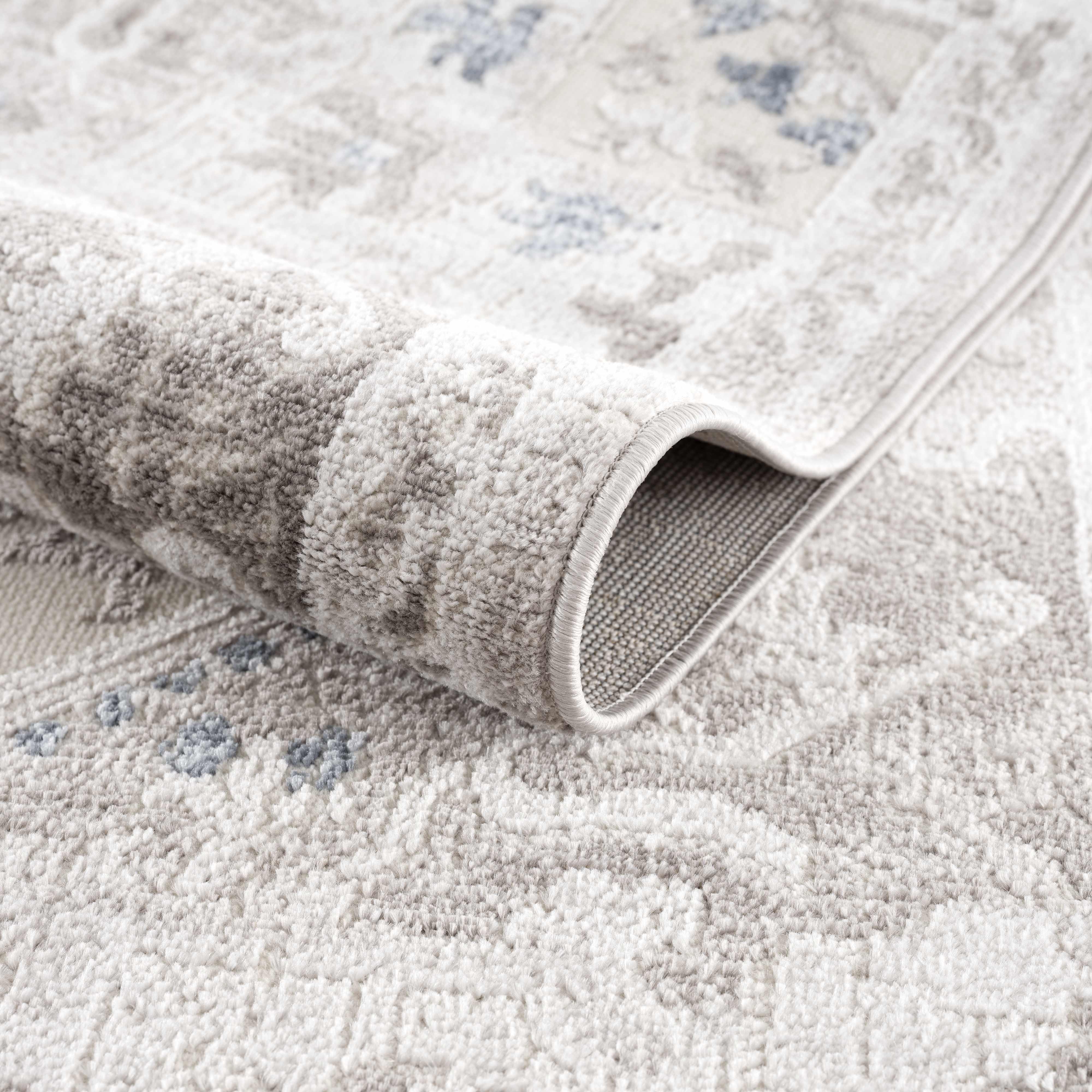 Bakir Blue Hues Gray Medallion Area Rug - Limited Edition - PRHOMZ