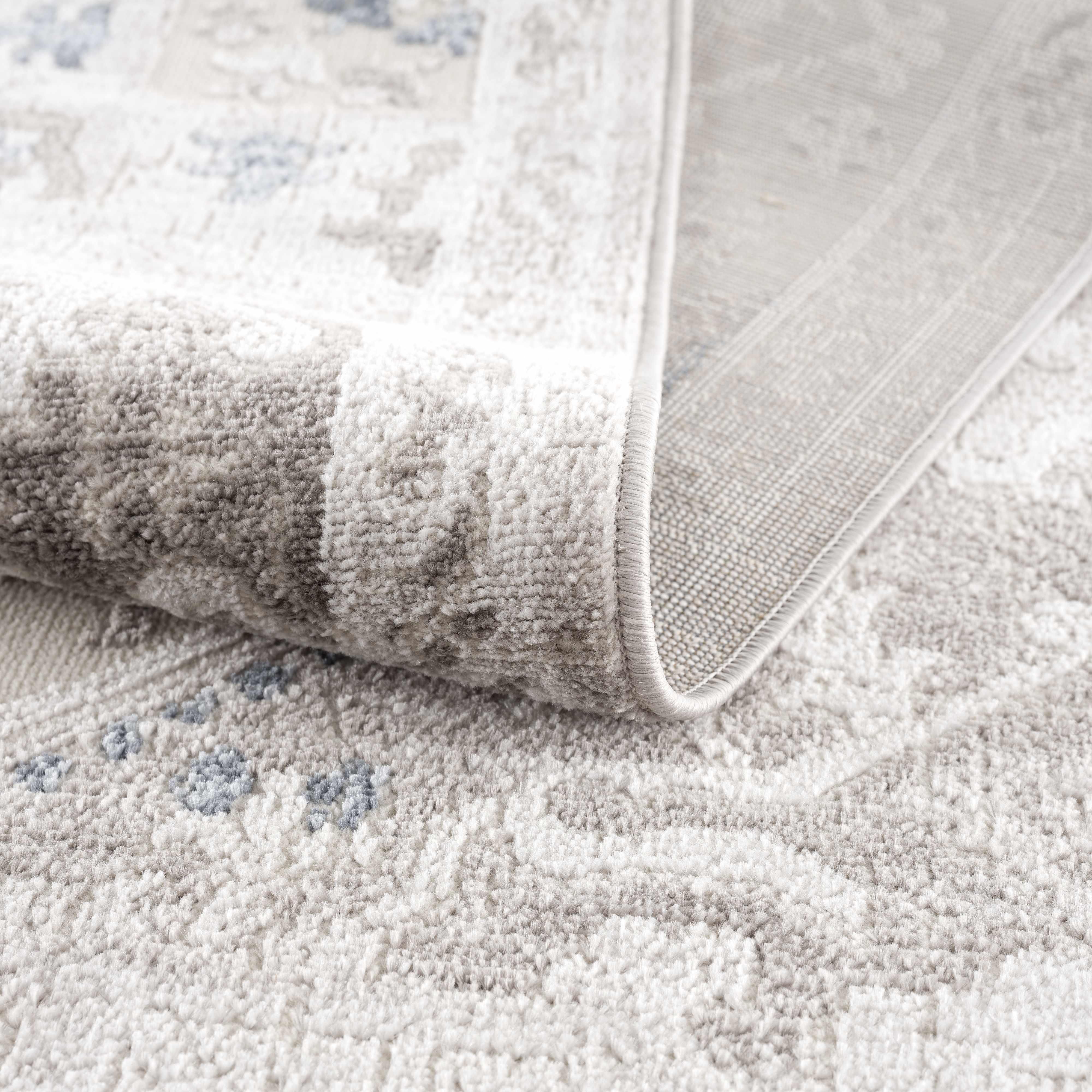 Bakir Blue Hues Gray Medallion Area Rug - Limited Edition - PRHOMZ