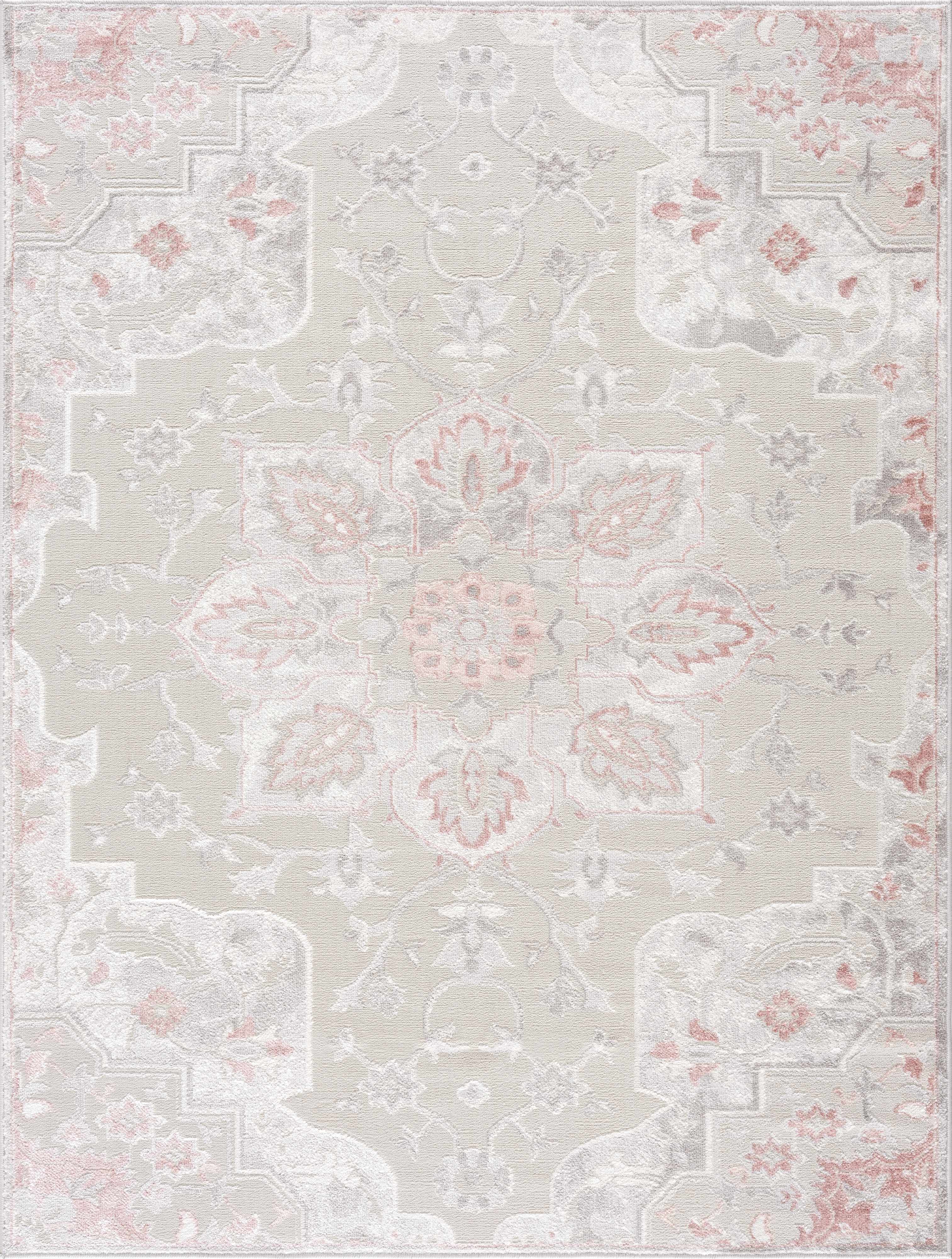 Calum Pink & Gray Area Rug