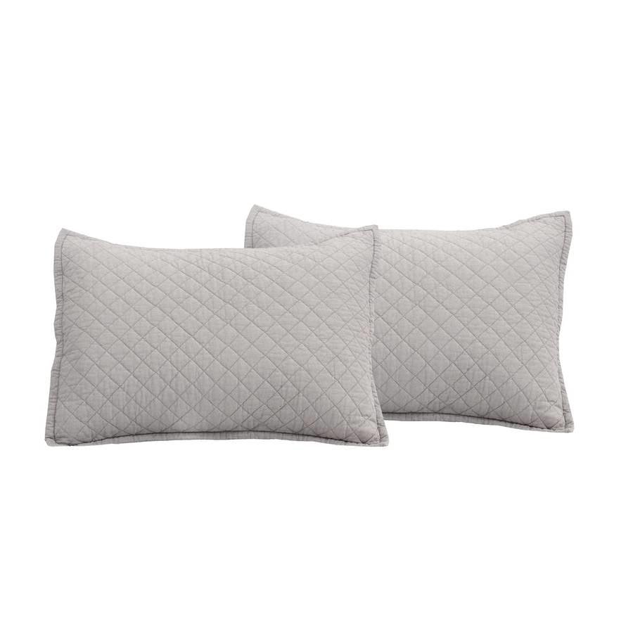 King/CAL King Lightweight Cotton Linen Grey Reversible 3-PC Quilt Set - PRHOMZ