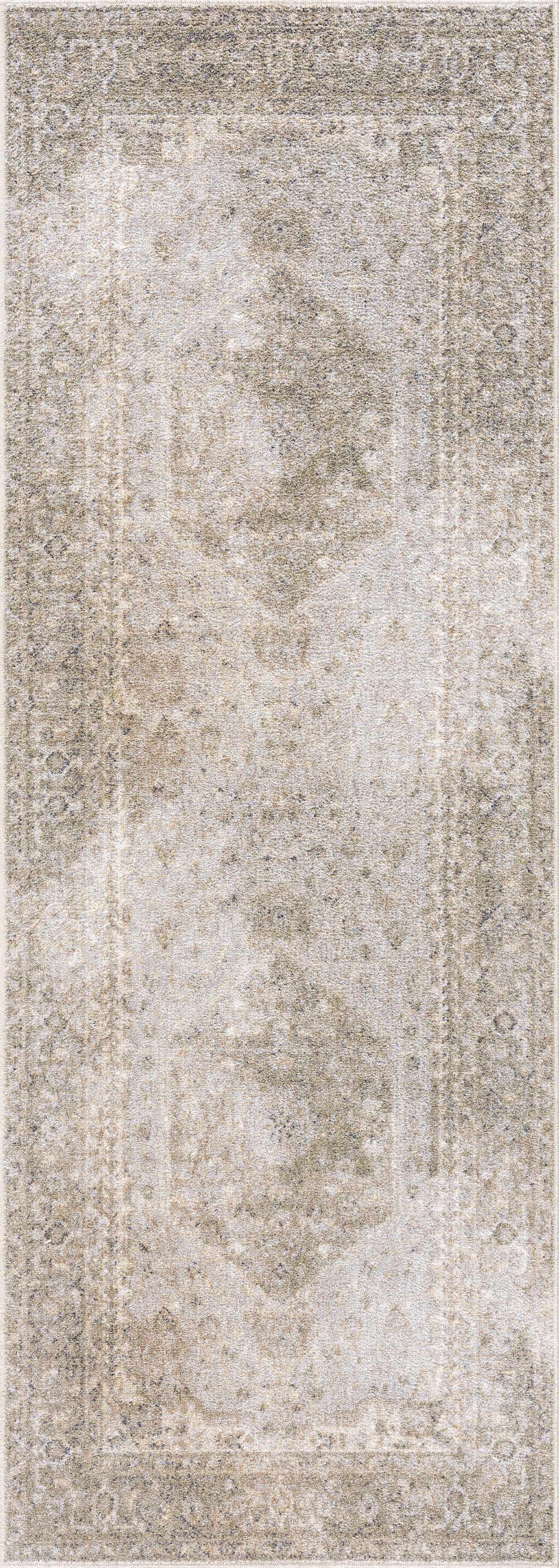 Gael Cream Washable Area Rug - PRHOMZ