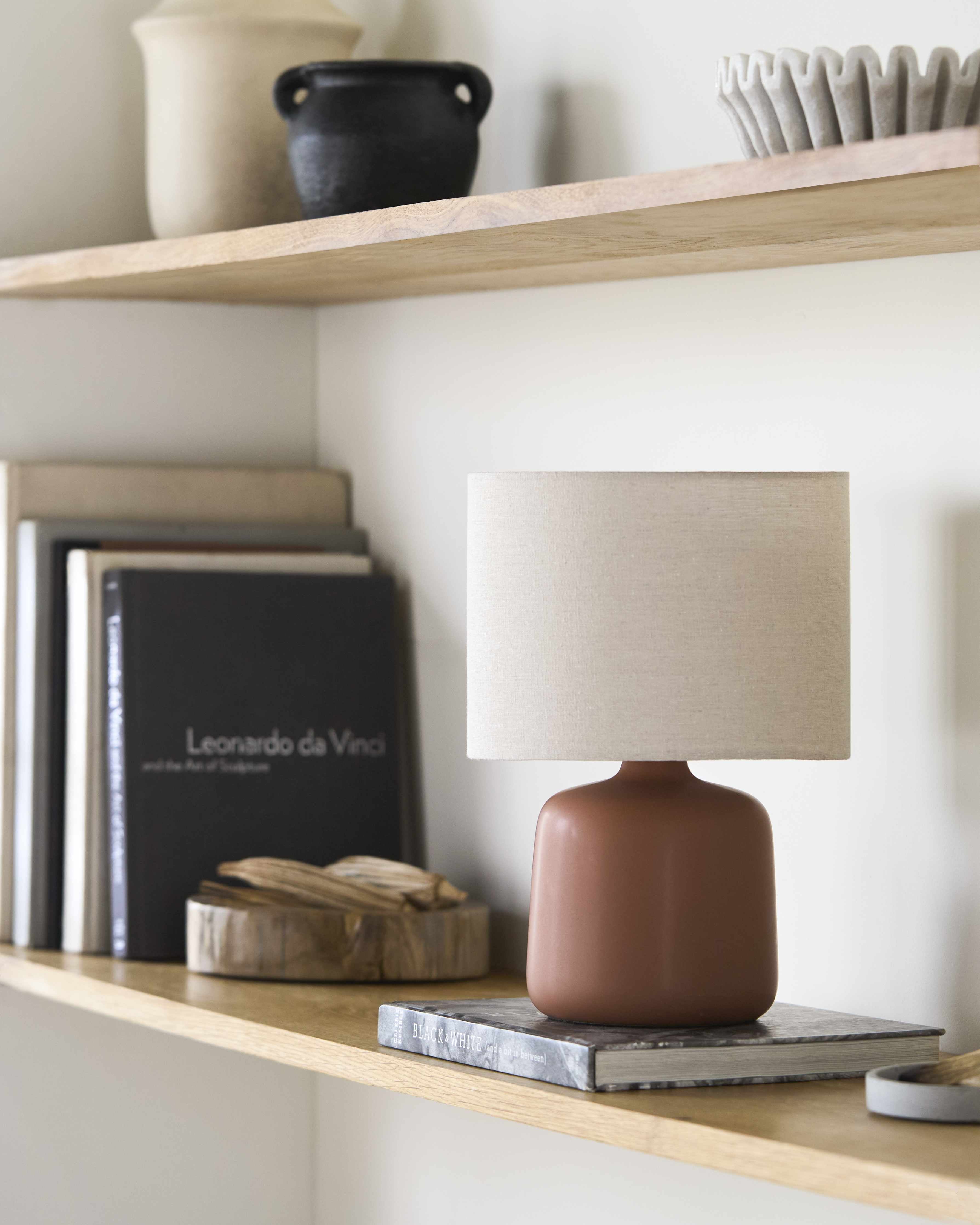 Lumellogno Brick Red Table Lamp-0