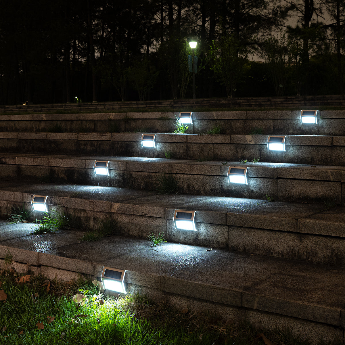 Gigalumi Stainless Steel Solar Deck Lights Set (6&12 Pack)-1