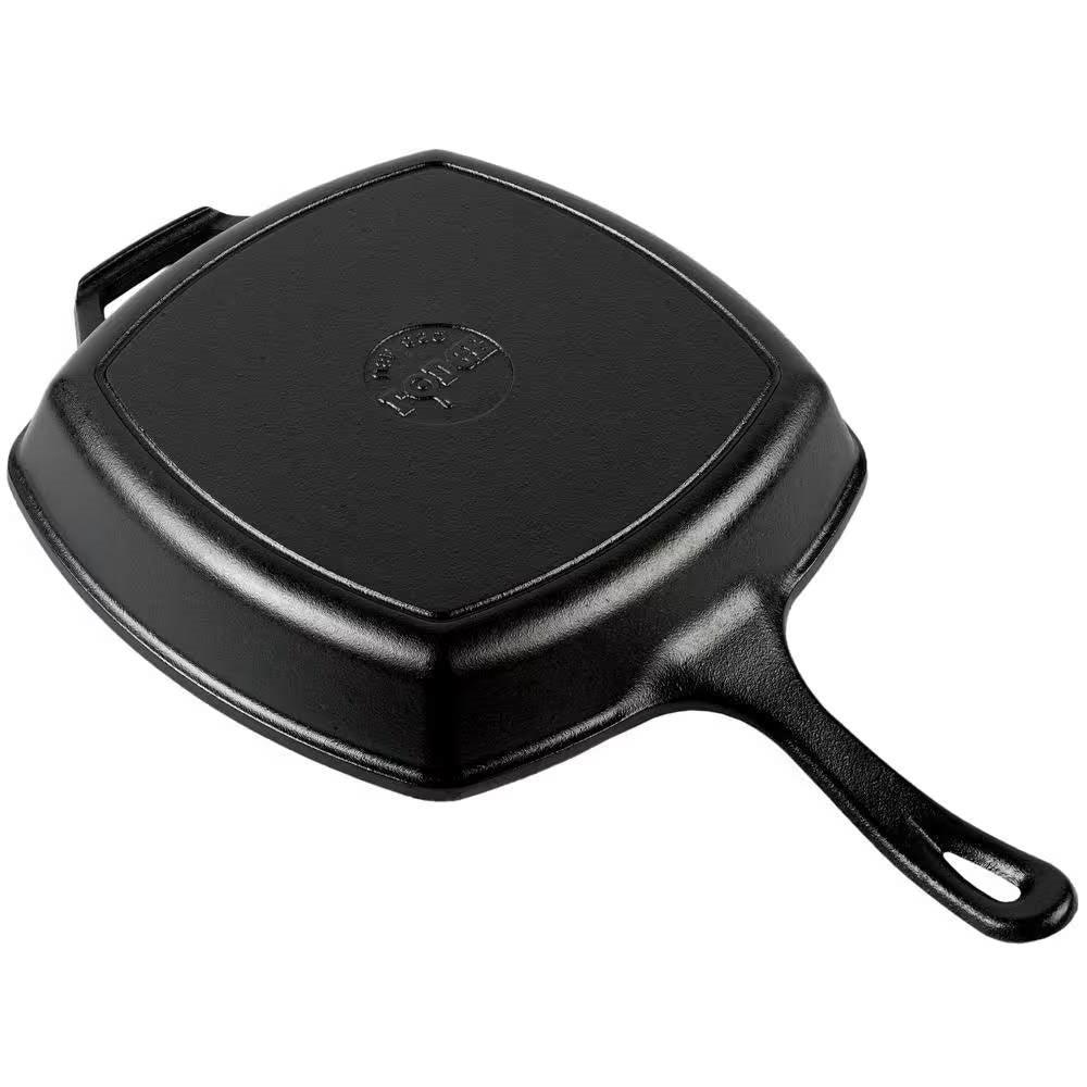 10.5-inch Square Cast Iron Skillet Frying Pan - Made in USA - PRHOMZ