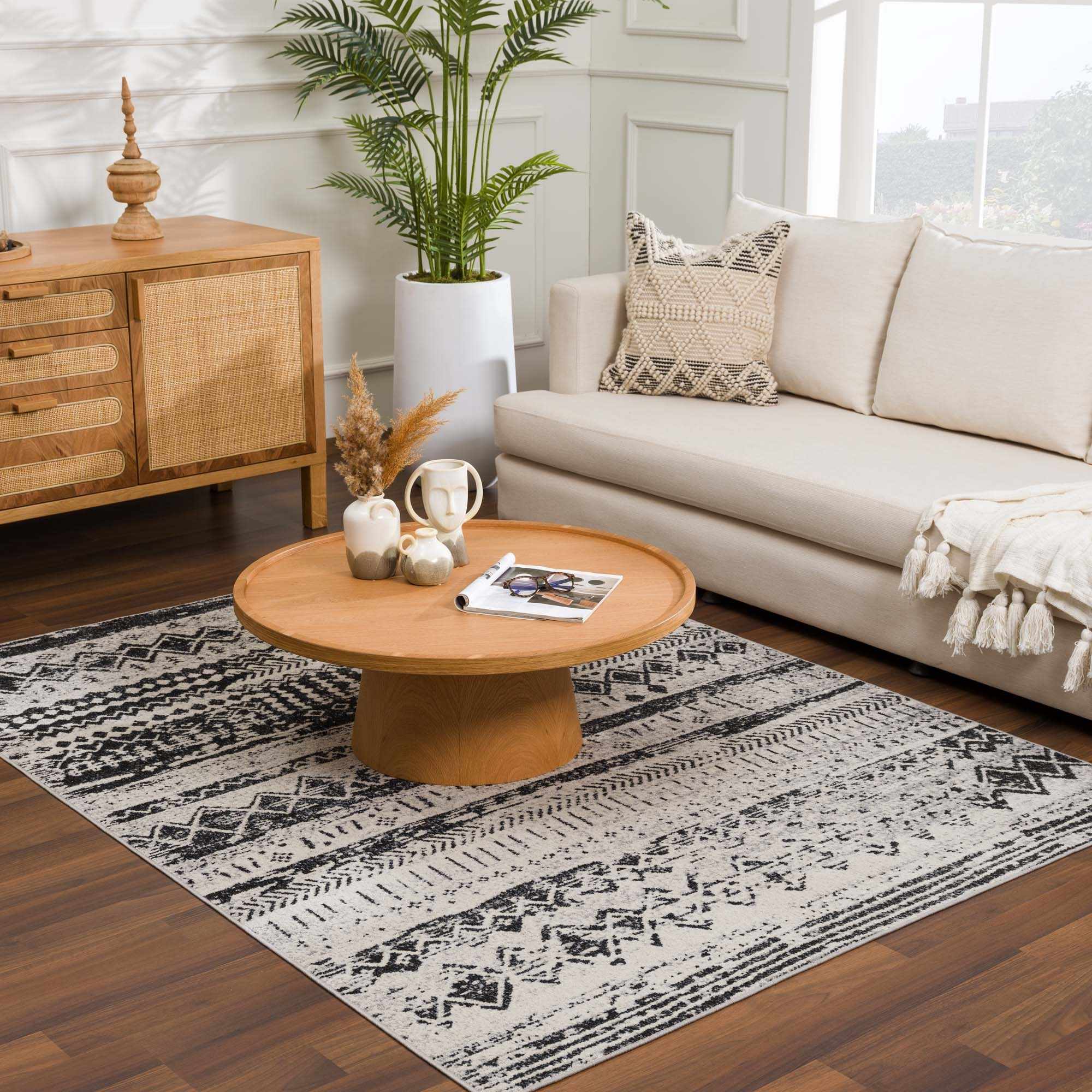 Lyssons Washable Area Rug