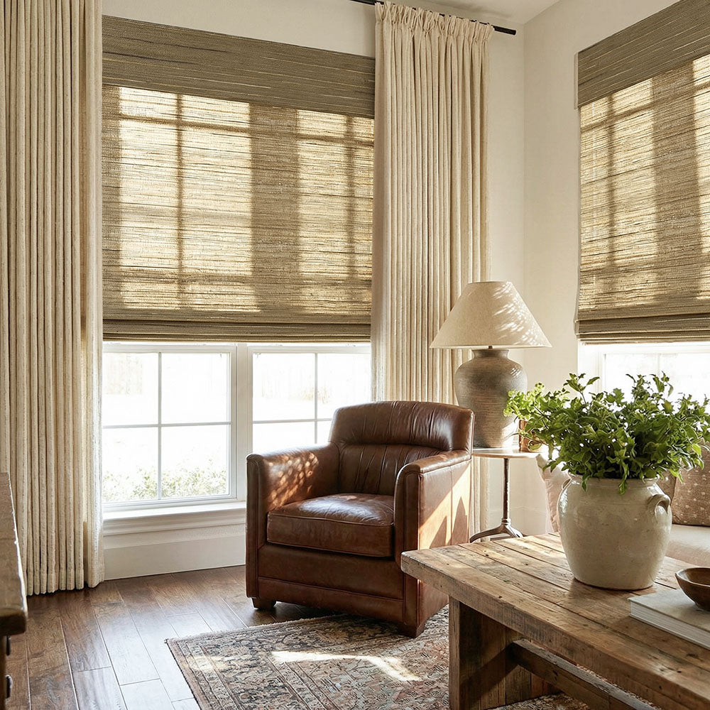 Lamees Natural 100% Ramie Woven Shade