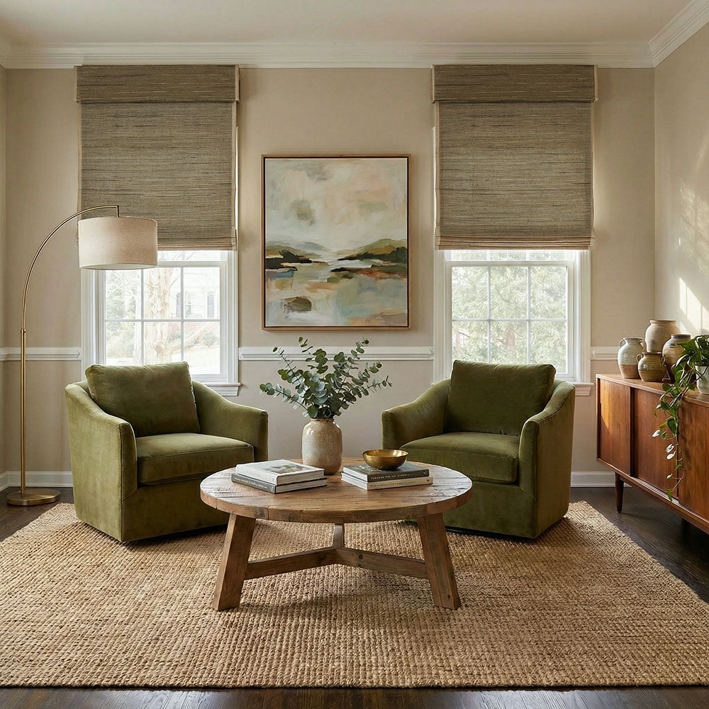Lamees Natural 100% Ramie Woven Shade